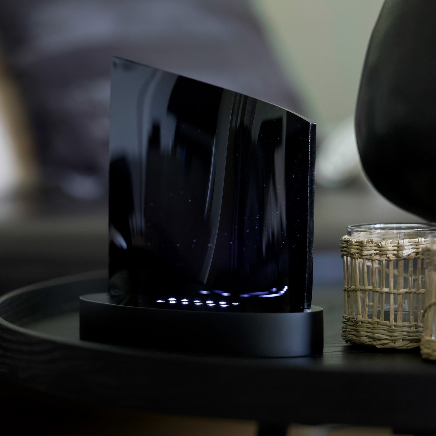 3D Glasfoto Herz ohne Spitze + Clarisso® Sockel