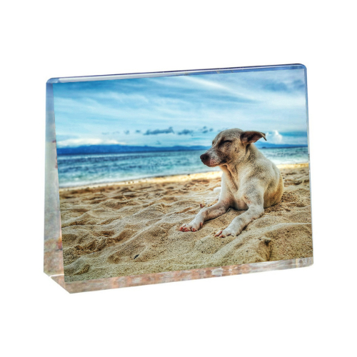 Glasframe mit Fotodruck - selbststehend