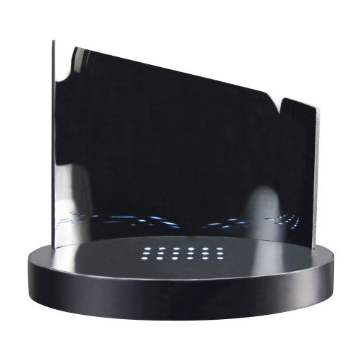 Clarisso LED Leuchtockel schwarz oval