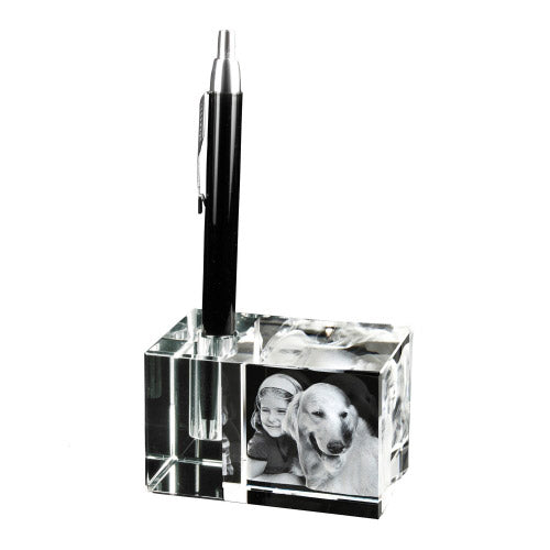 3D Foto Stifthalter aus Glas