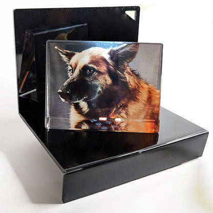 Glasframe mit Fotodruck - selbststehend